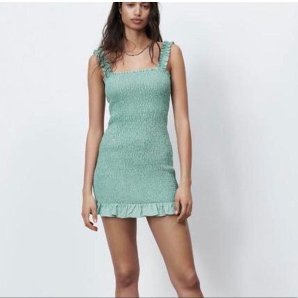 Zara weave mini dress